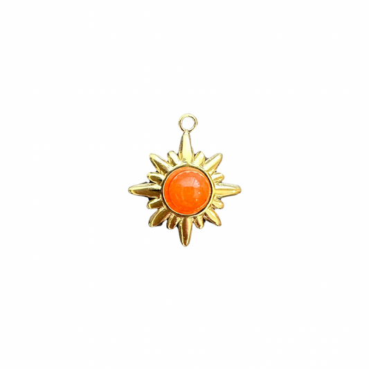 sunburst charm for charm necklace or charm bracelet.